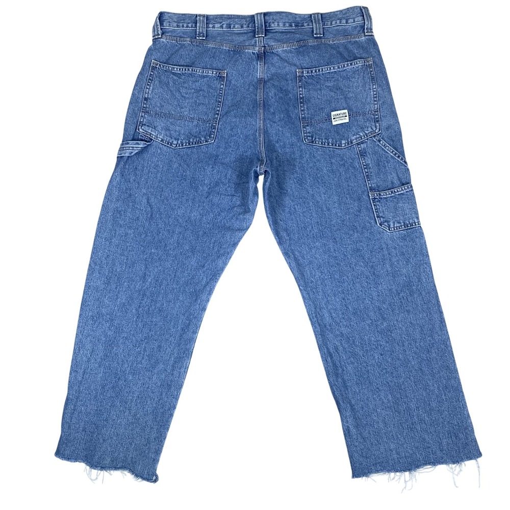 Levi Strauss Carpenter Jeans Mens 38x30(38X28 Actual) Raw Hem Workwear Utility